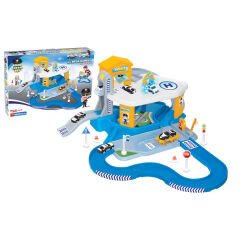 2 KATLI POLİS GARAJ SETİ MEGA PİST