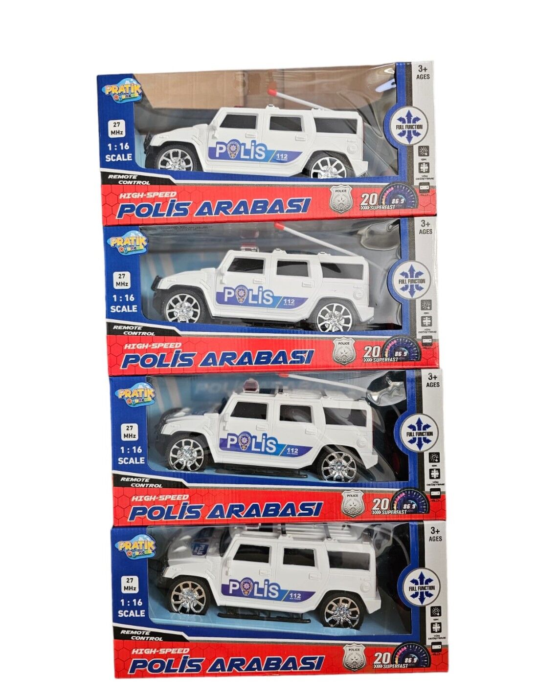 HUMMER POLİS ARABASI FULL FONK. KUMANDALI KL.24