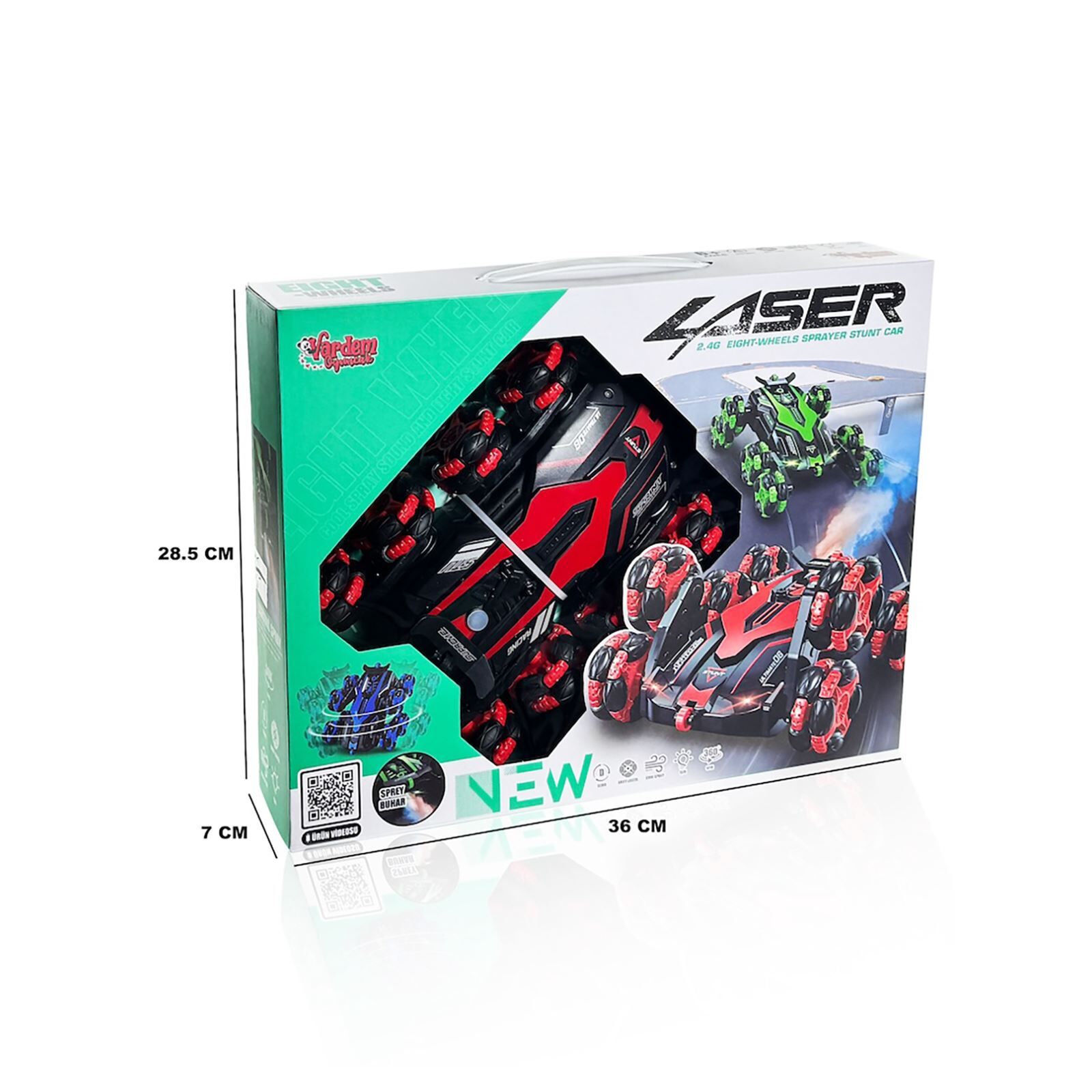 LASER 8 TEKER BUHARLI ŞARJLI KUMANDALI ARABA KL.18