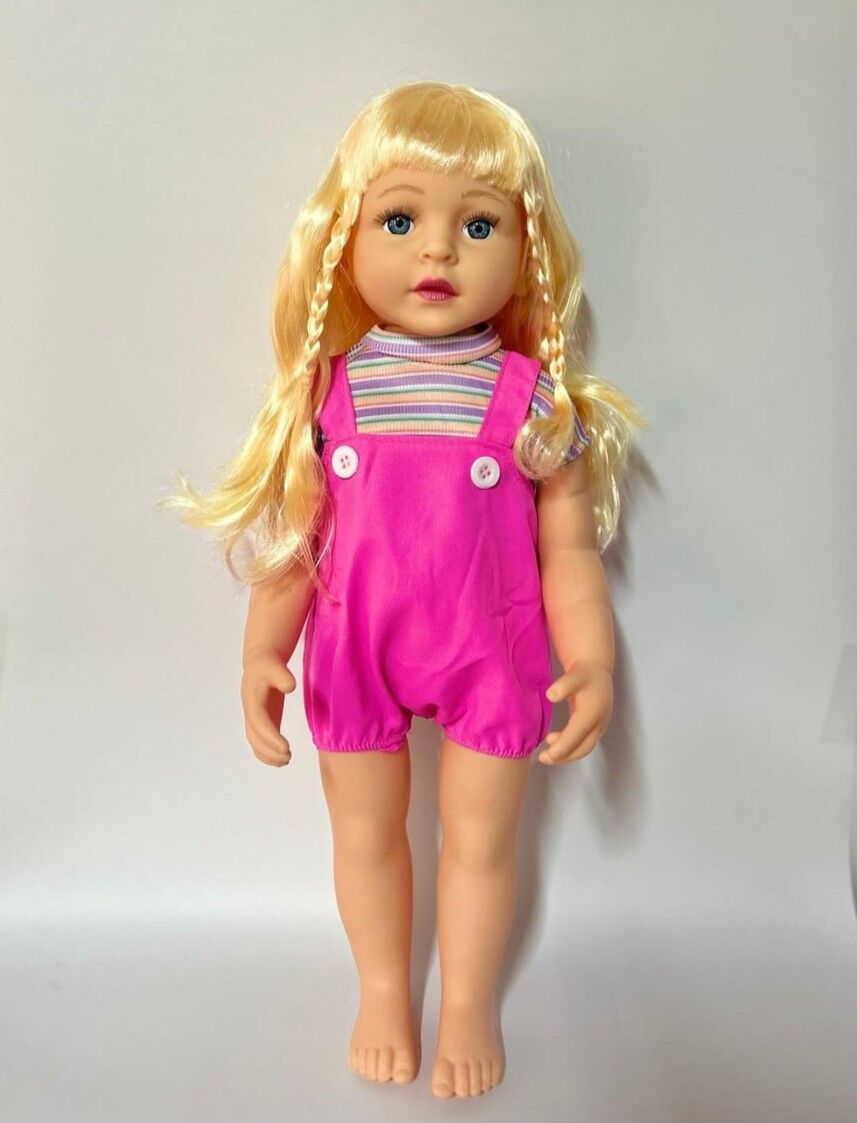 58 CM GERÇEK YÜZLÜ AYLİN BEBEK ÖRGÜ SAÇLI KL.15
