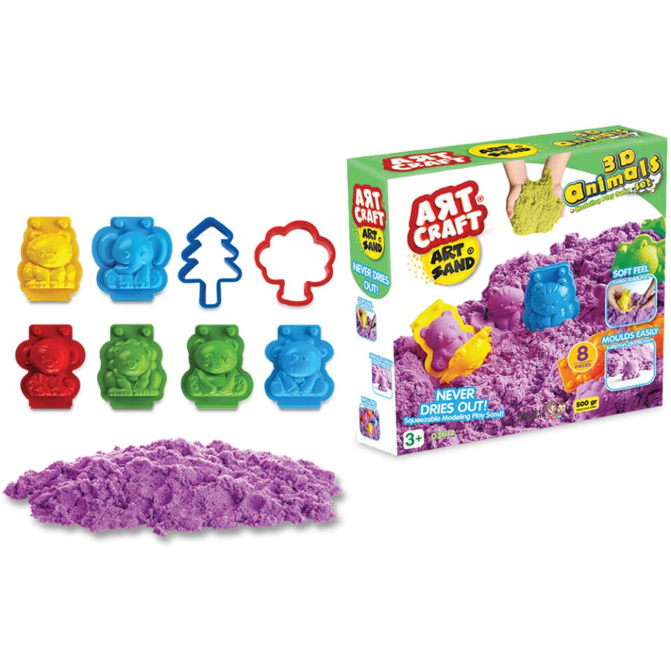 500 GR ARTSAND 3D HAYVANLAR KUM SETİ KL.12