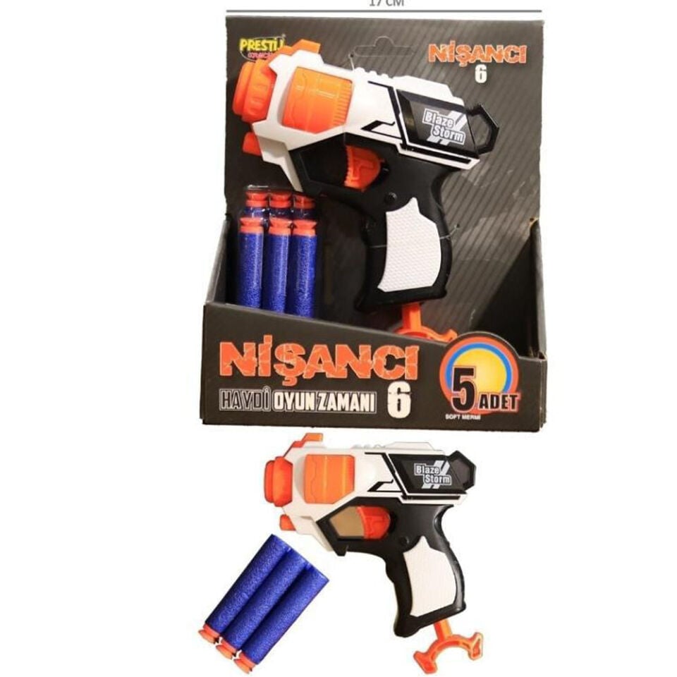 NİŞANCI 6 STANTTA TEKLİ MİNİ NÖRF TABANCA KL.60