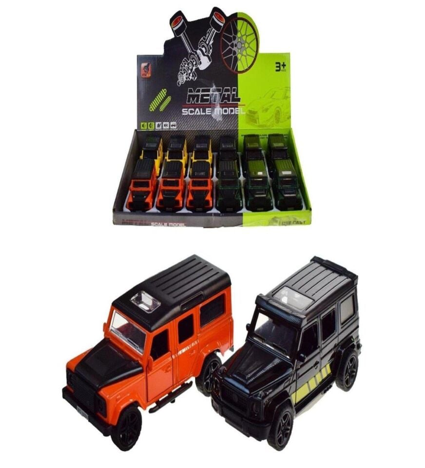 SAFARİ METAL JEEPLER 12 Lİ KUTU KAPI AÇILIR PK:12 KL.288