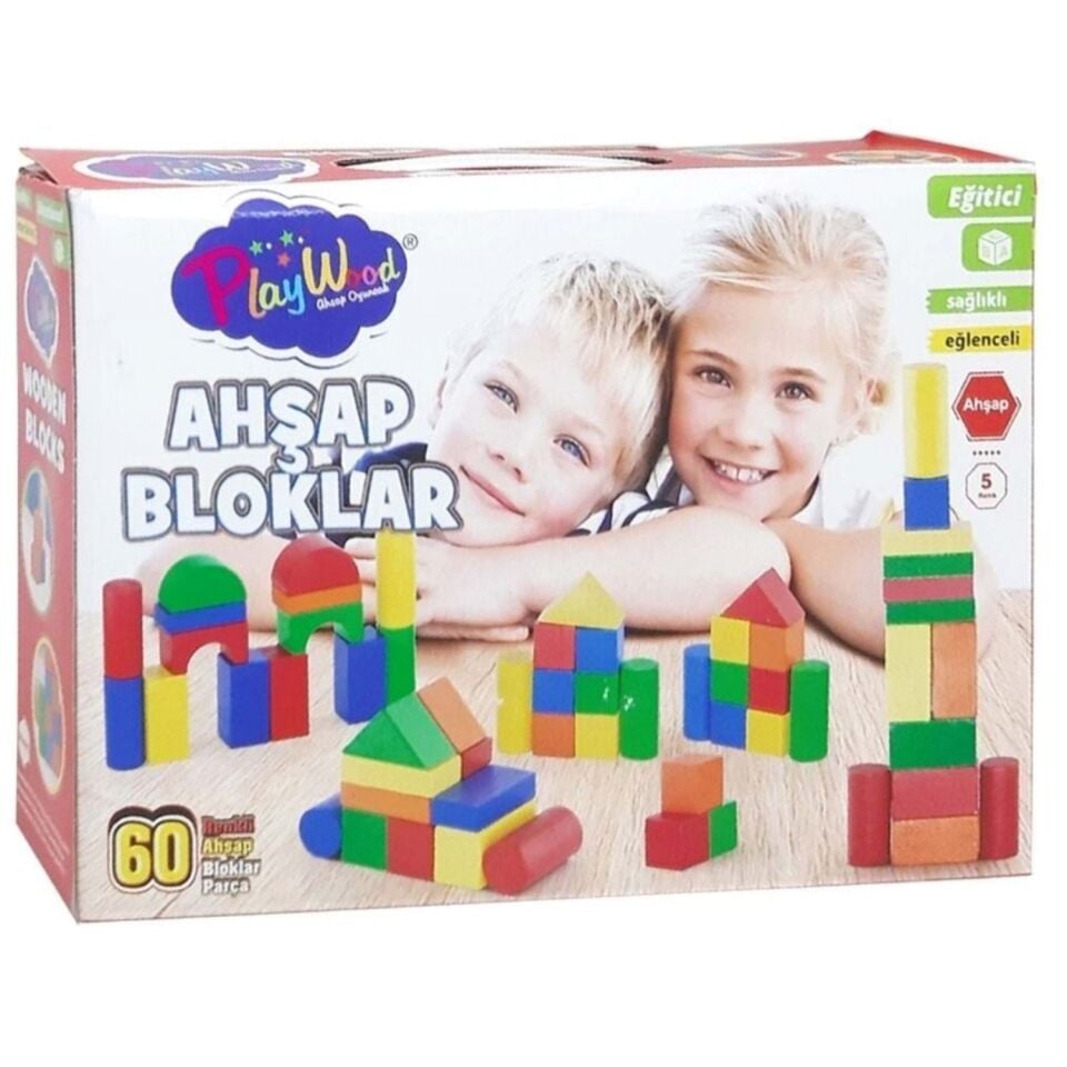 KUTUDA 60 PARÇA RENKLİ BLOKLAR KL.24