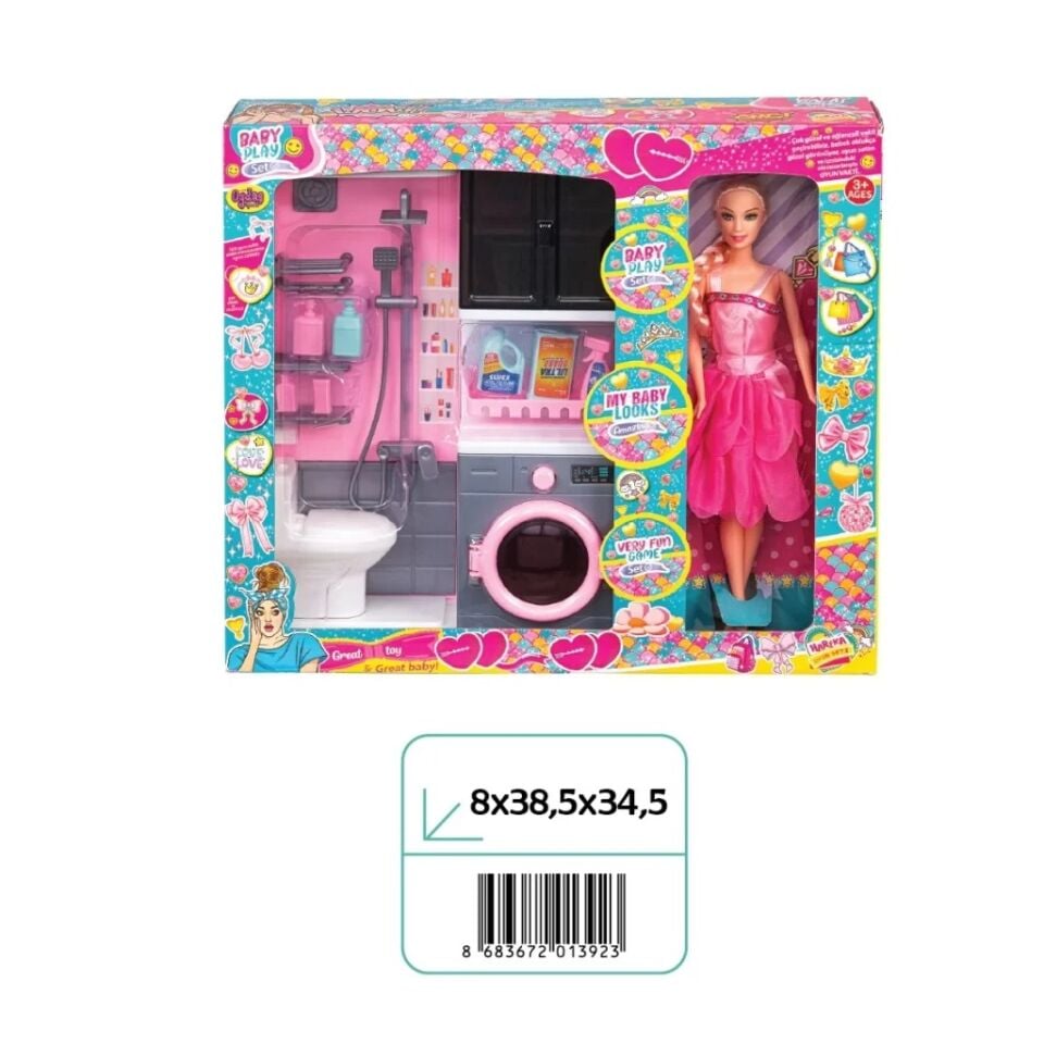 02392 2 Lİ BEBEKLİ BANYO ÇAMAŞIR MAKİNESİ KL.18