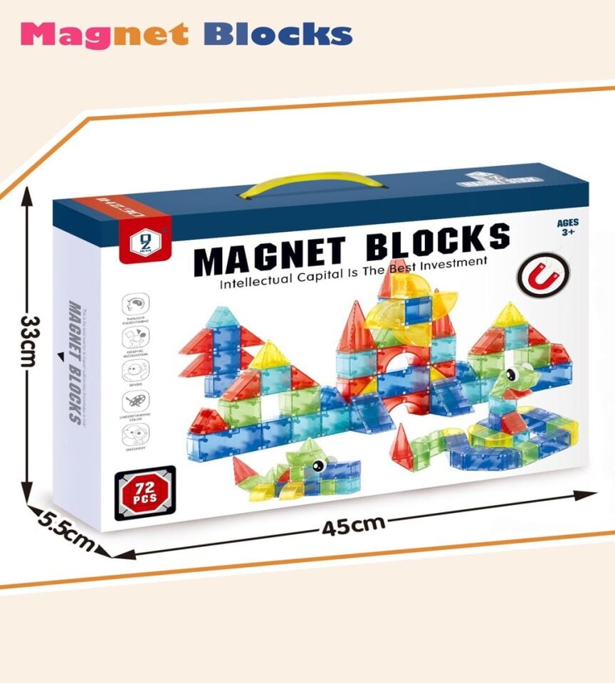 MAGNET BLOCKS 72 PARÇA MANYETİK BLOKLAR KL.24