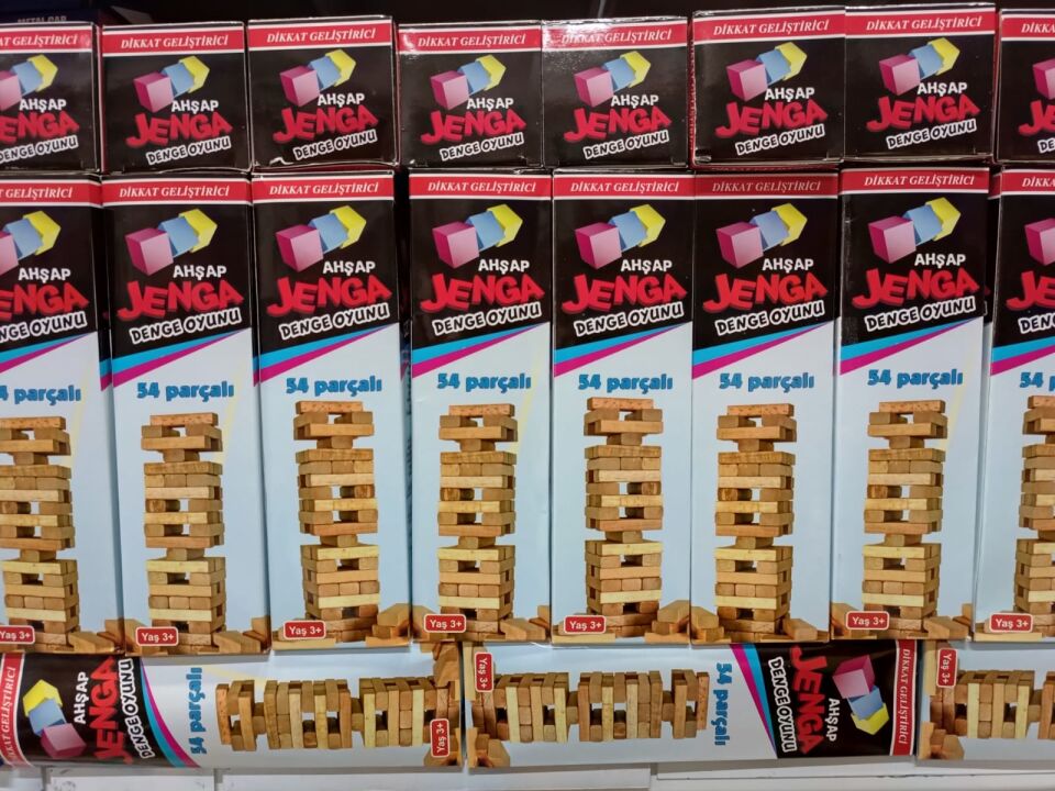 AHŞAP JENGA 54 PARÇA KL:35