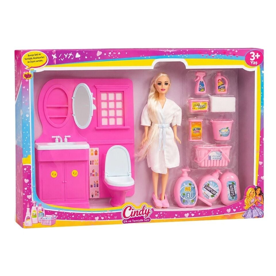 02465 CİNDY BEBEKLİ LAVABO TEMİZLİK SETİ KL.14