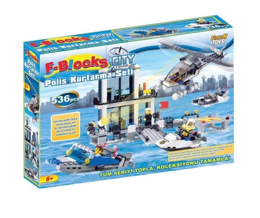 F BLOCKS POLİS KURTARMA SETİ 536 PARÇA KL.12