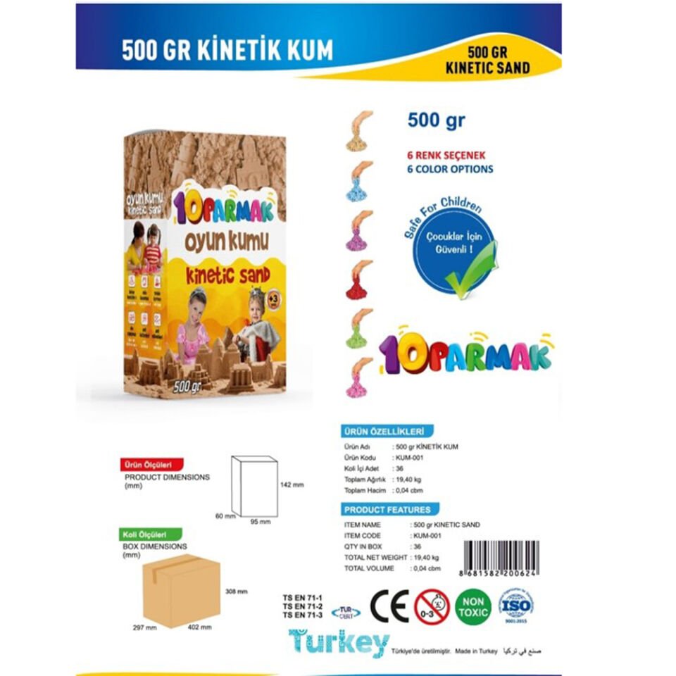 KİNETİK KUM KUTULU 500 GR. KL.36