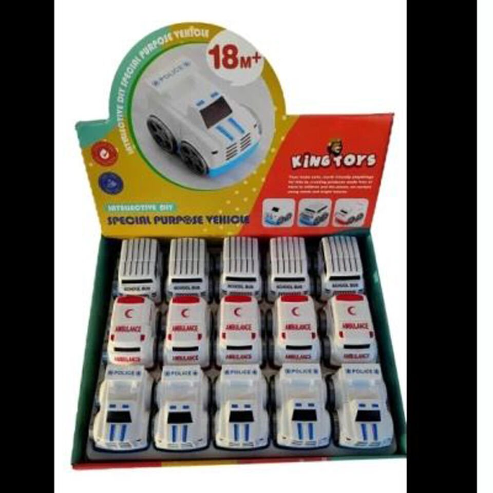 KİNG TOYS MİNİ KIRILMAZ ARAÇLAR PK:15 KL.105