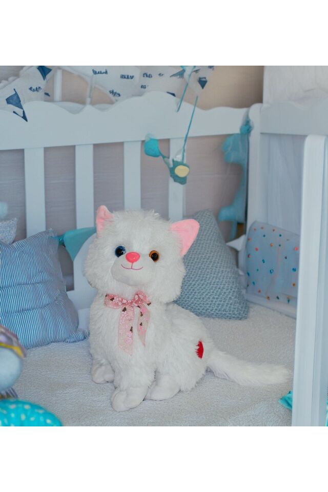 33 CM SESLİ KEDİ PELUŞ KL.48