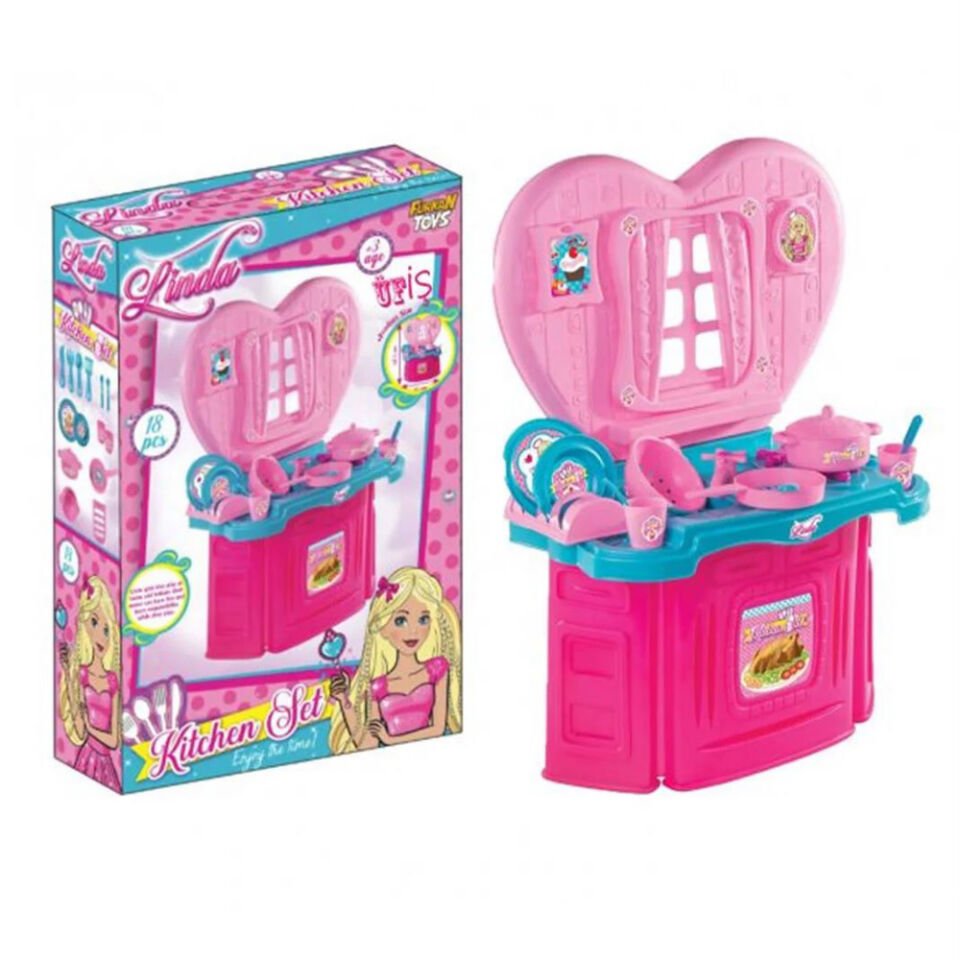 LİNDA KALPLİ MUTFAK SETİ KUTUDA KL.6