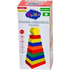 AHŞAP DİKDÖRTGEN RENKLİ KULE