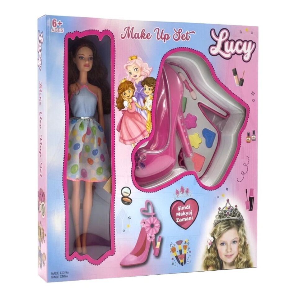 AYAKKABILI BEBEKLİ TEKLİ KUTULU MAKYAJ SETİ KL.36