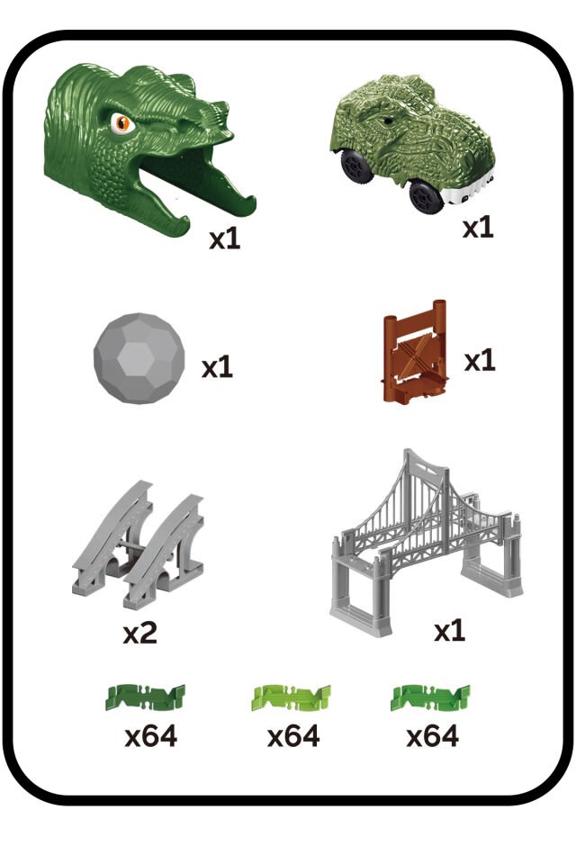 DİNO TRACKS YOL SETİ 192 PARÇA KL.16