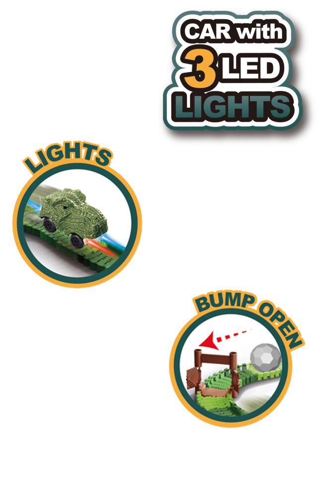 DİNO TRACKS YOL SETİ 192 PARÇA KL.16