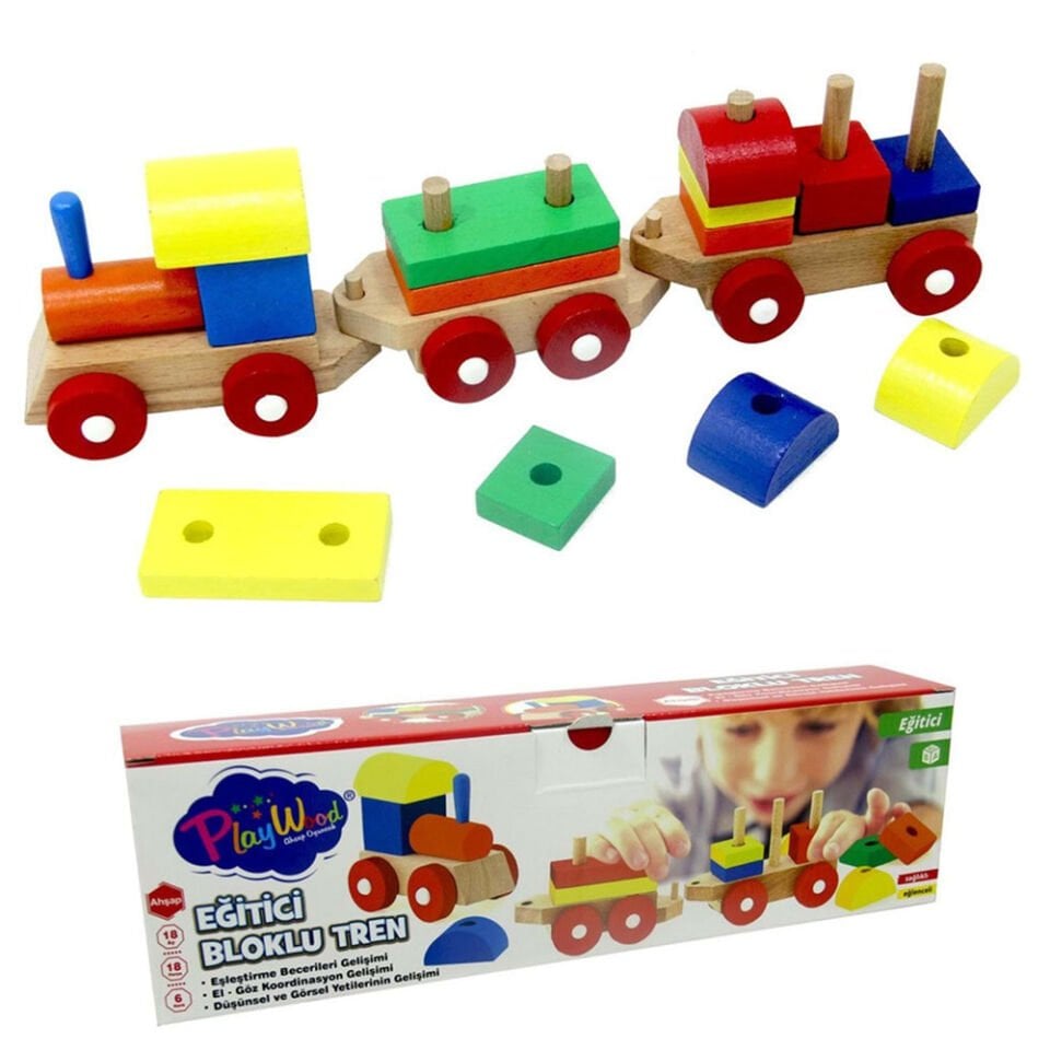 AHŞAP EĞİTİCİ BLOKLU TREN KL.24