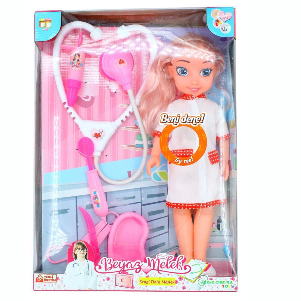 KUTULU BEYAZ MELEK DOKTOR SETLİ BEBEK KL.36