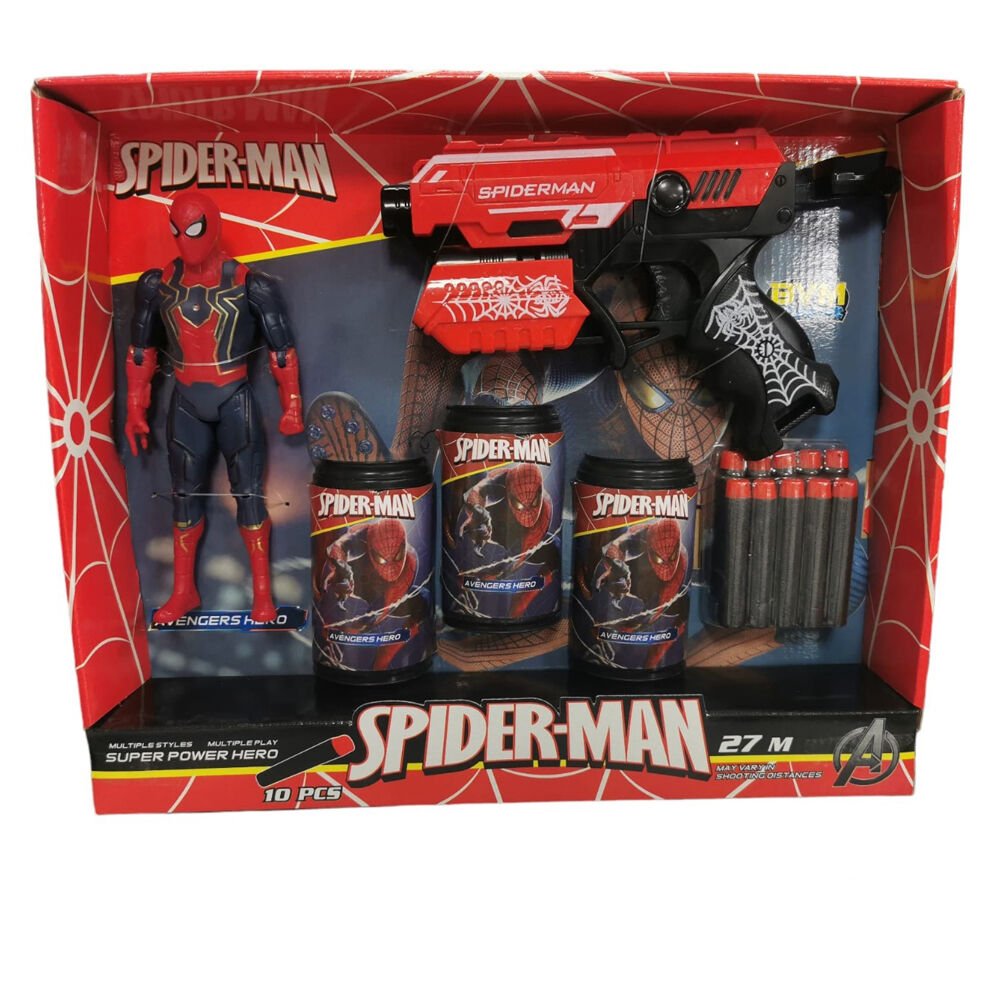 HEDEFLİ SPİDERMAN KARAKTERLİ NÖRF TABANCA KL.24