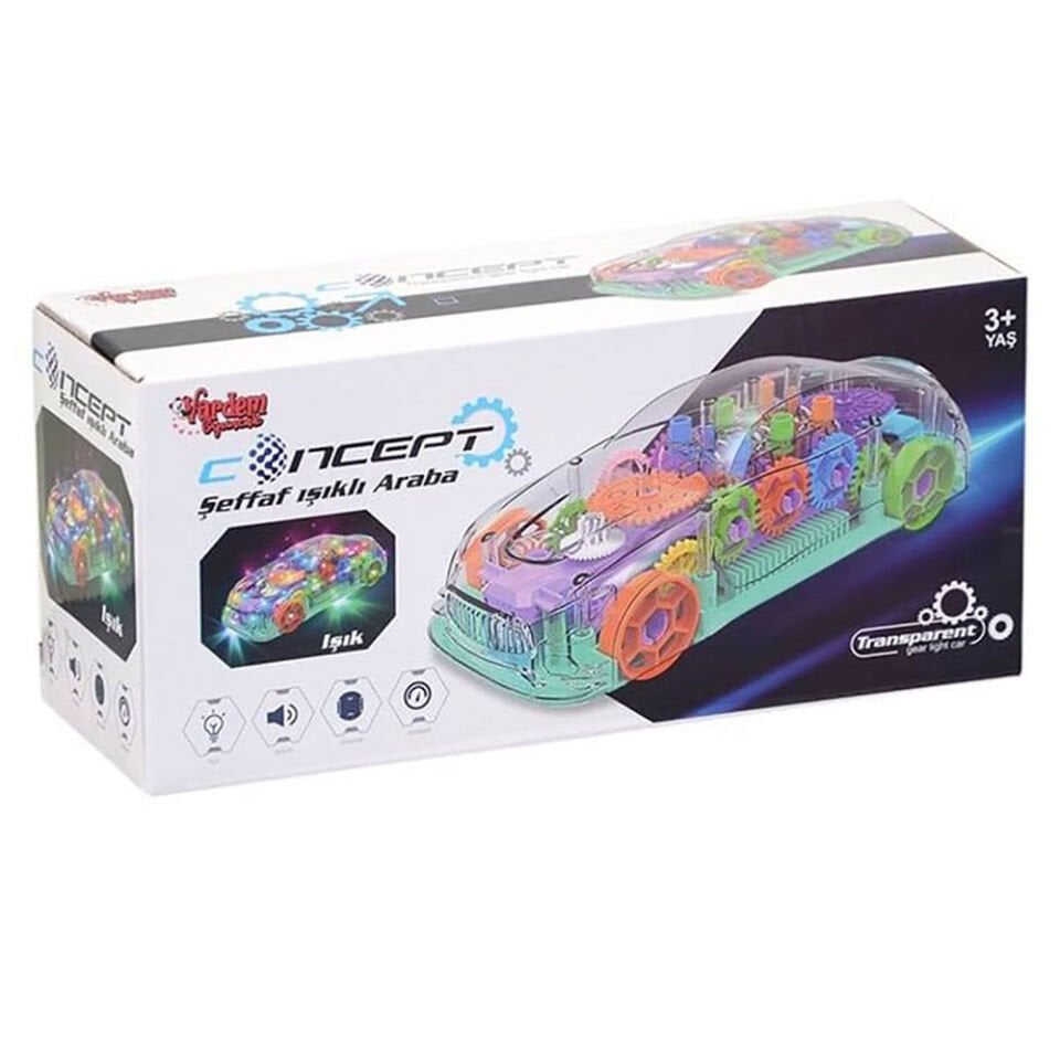 CONCEPT PİLLİ IŞIKLI ŞEFFAF ARABA KL.36