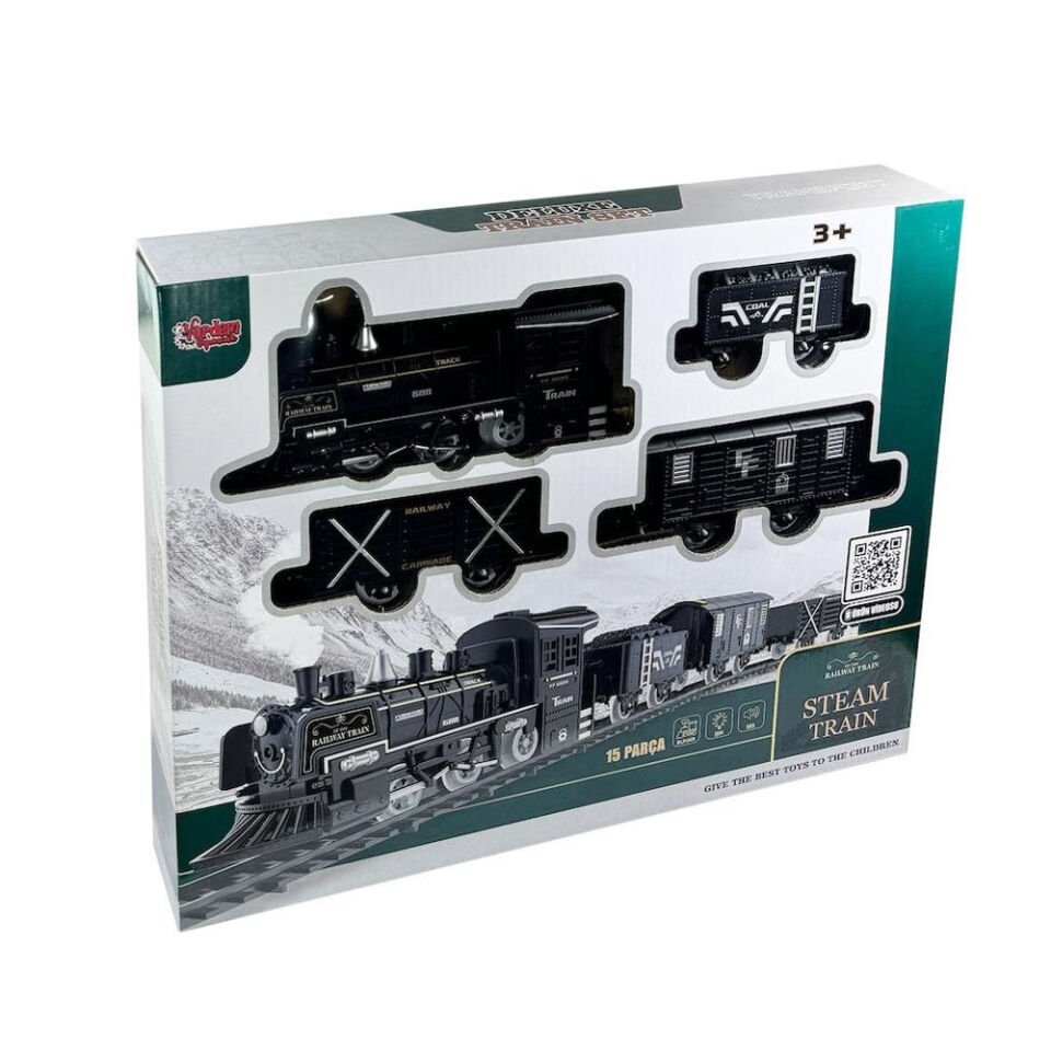 IŞIKLI SESLİ BUHARLI TREN SETİ KL.24