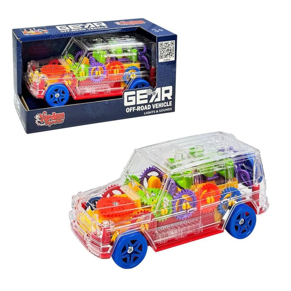 GEAR PİLLİ ŞEFFAF ÇARP DÖN ARABA KL.48