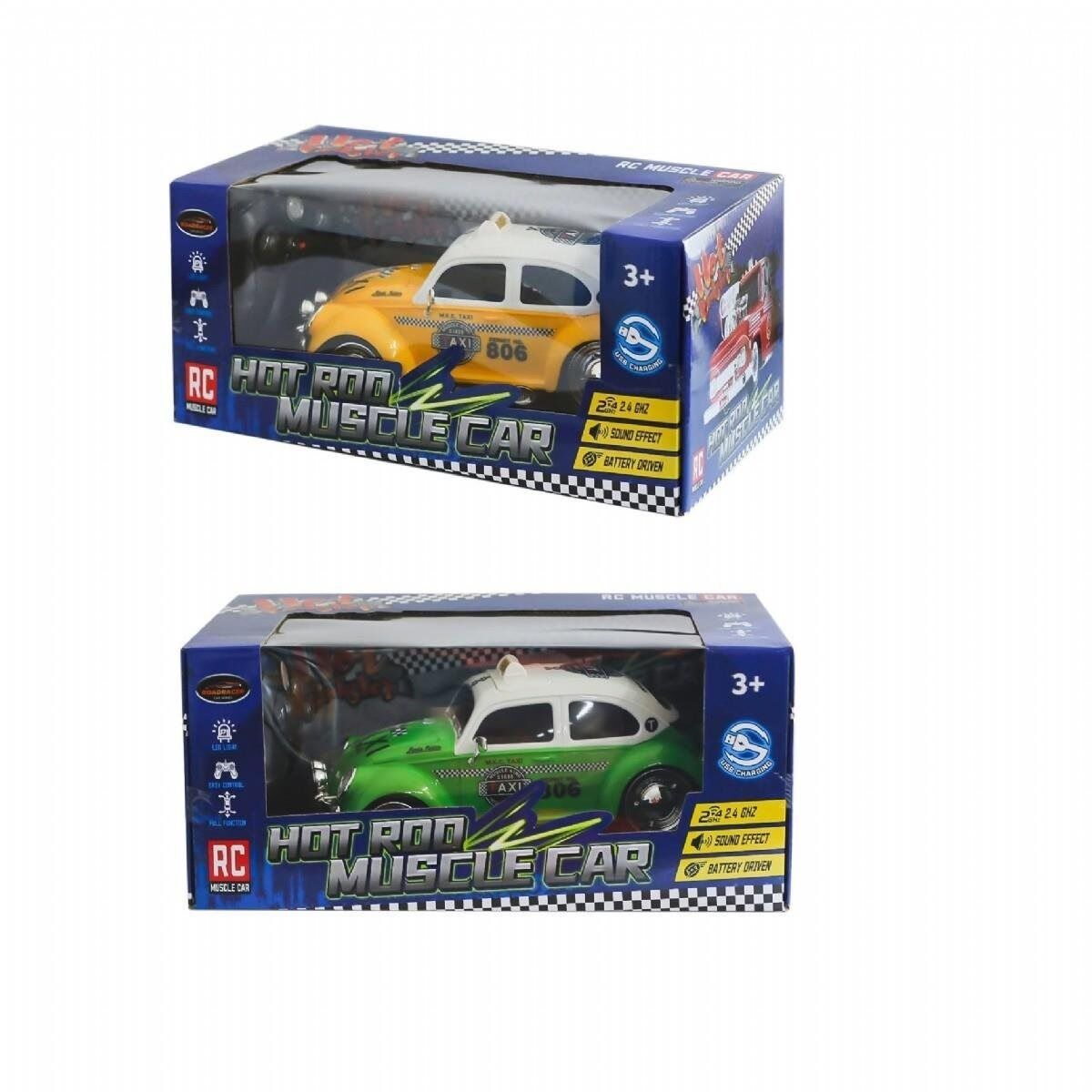 HOT ROD TAXİ SESLİ IŞIKLI DRİFT ARABA KUMANDALI KL.6