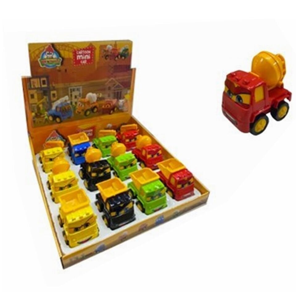 CARTOON MİNİ CAR SÜRTMELİ İNŞAAT ARAÇLARI PK:12