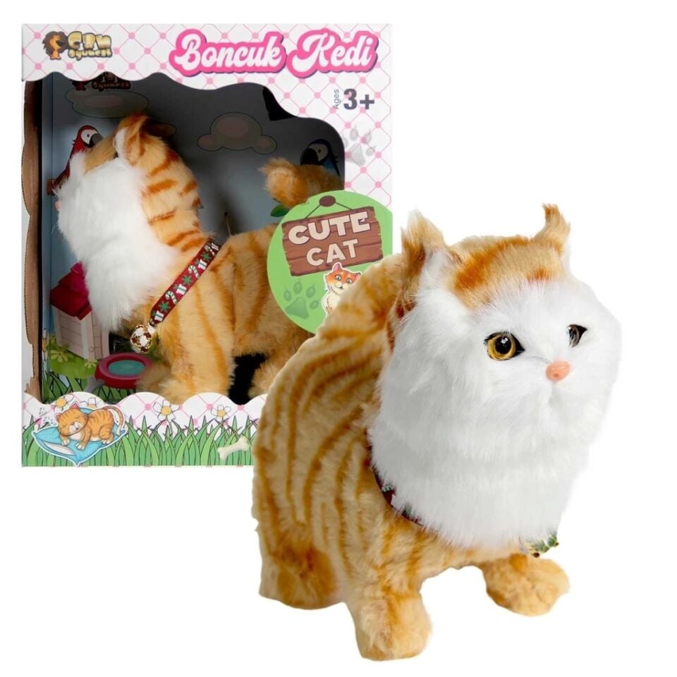 KUTUDA PİLLİ BONCUK KEDİ KL.18