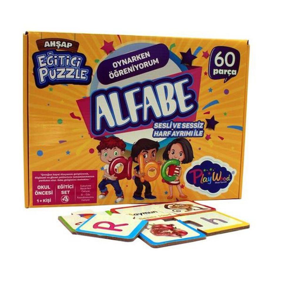 AHŞAP EĞİTİCİ PUZZLE / ALFABE KL.24
