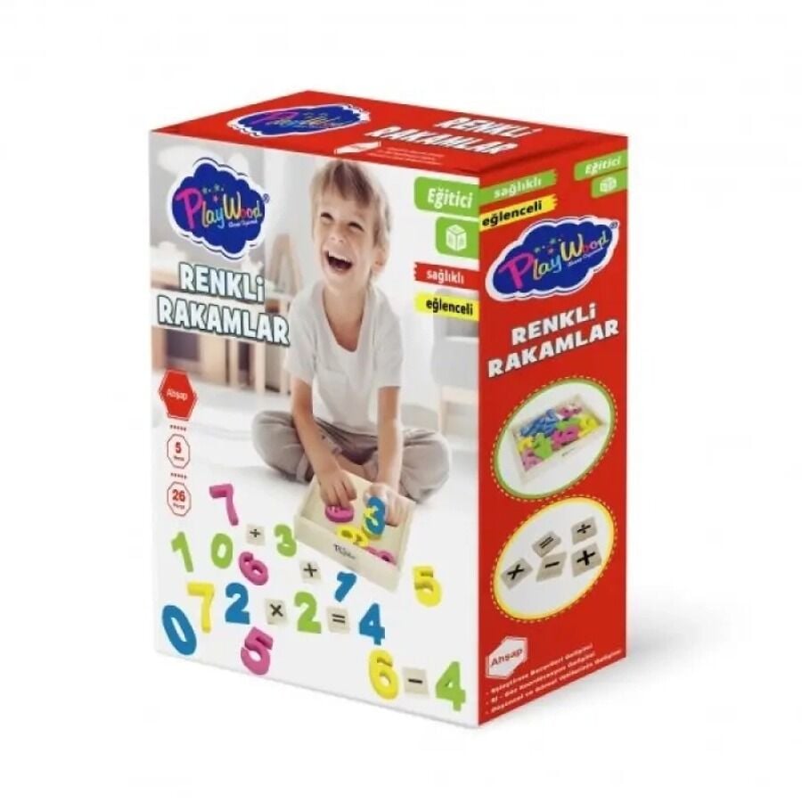 KUTUDA 33 PRÇ AHŞAP RENKLİ RAKAMLAR KL.18