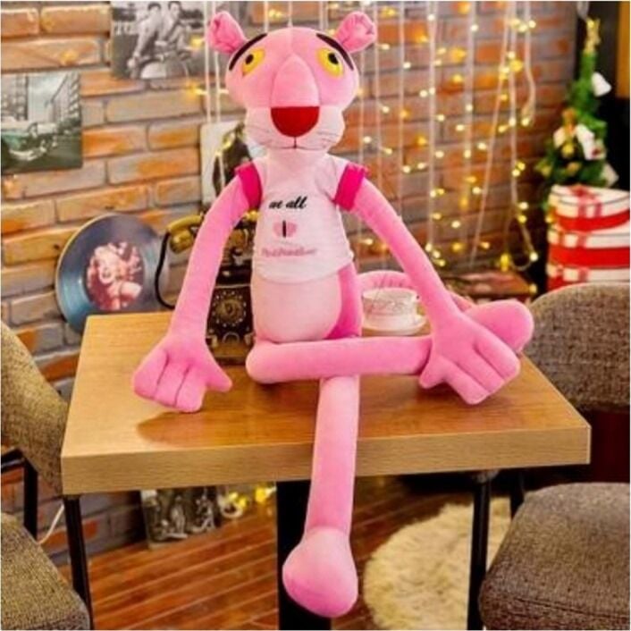 PEMBE PANTER PELUŞ 80 CM