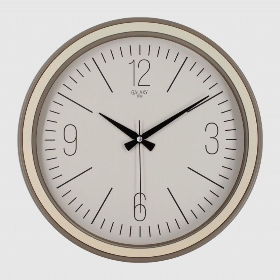 GALAXY KREM ÇERÇEVE DUVAR SAATİ