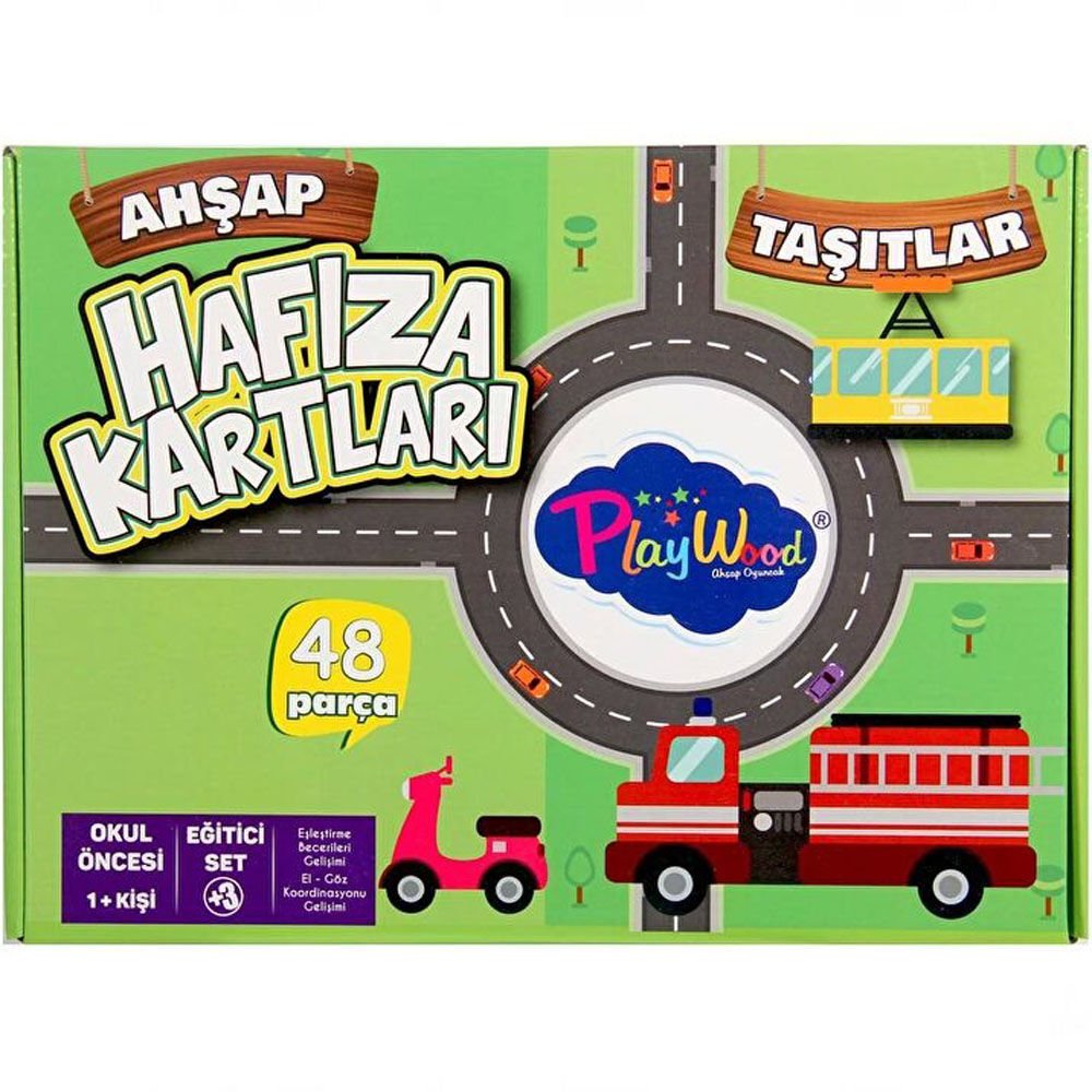 EĞİTİCİ AHŞAP HAFIZA KARTLARI TAŞITLAR KL.24