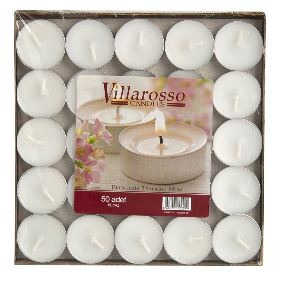 50 Lİ TLAYT MUM BEYAZ KL.20