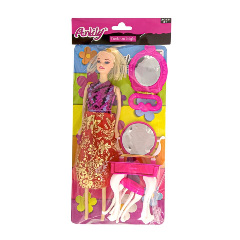 02260 ANLİLY POŞETTE MAKYAJ MASALI BEBEK KL.144