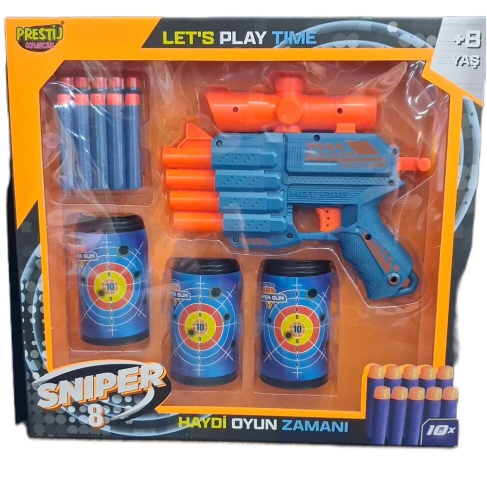 SNİPER 8 KUTULU 3 HEDEFLİ NÖRF TABANCA KL.36