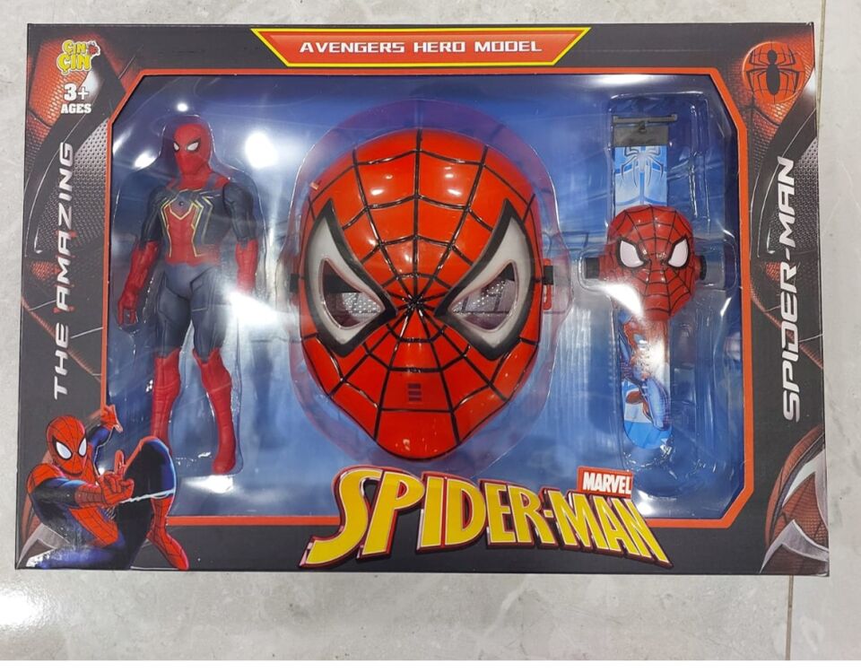 KUTULU SPİDERMAN MASKE VE SAATİ KL.24