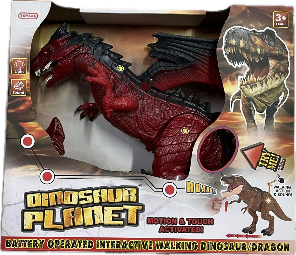 DİNOSAUR PLANET PİLLİ DİNAZOR SESLİ VE DOKUNMATİK KL.24