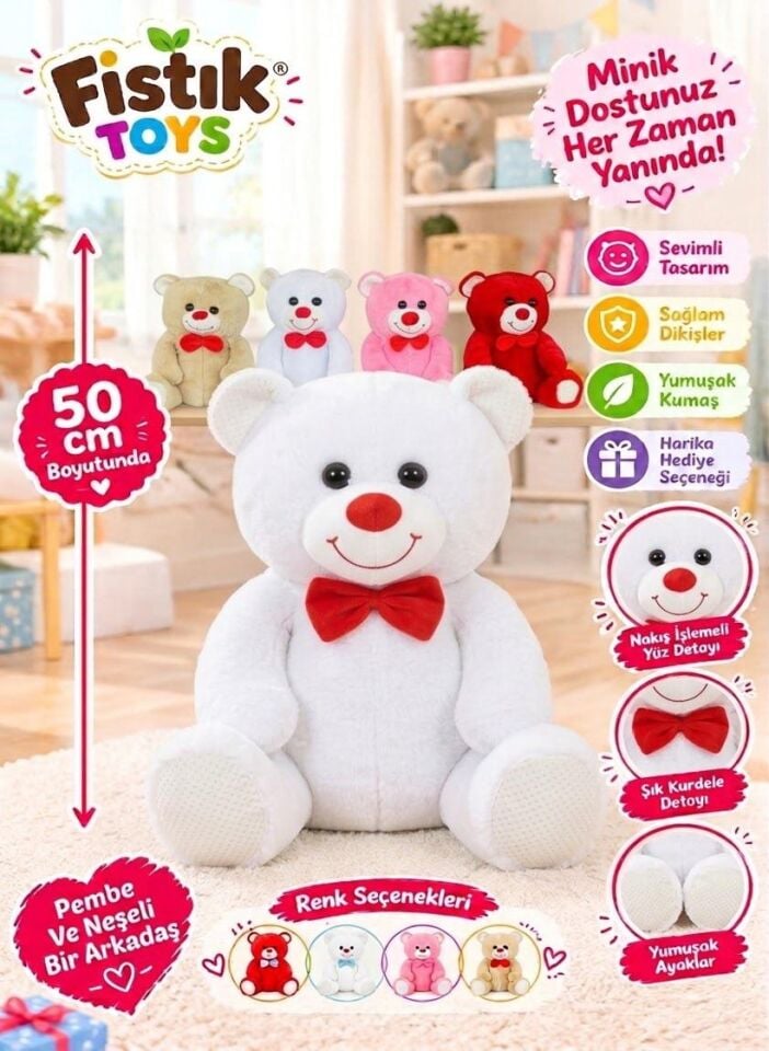 50 CM PELUŞ AYICIK (FISTIK) KL.21