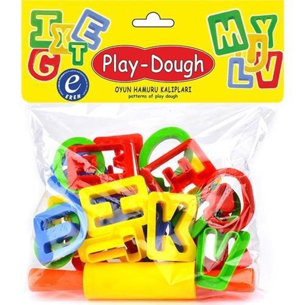 POŞETLİ HARF OYUN HAMURU KALIPLARI KL.36