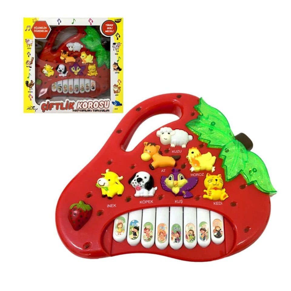 KUTULU HAYVANLI PİLLİ ÇİLEK PİYANO KL.48