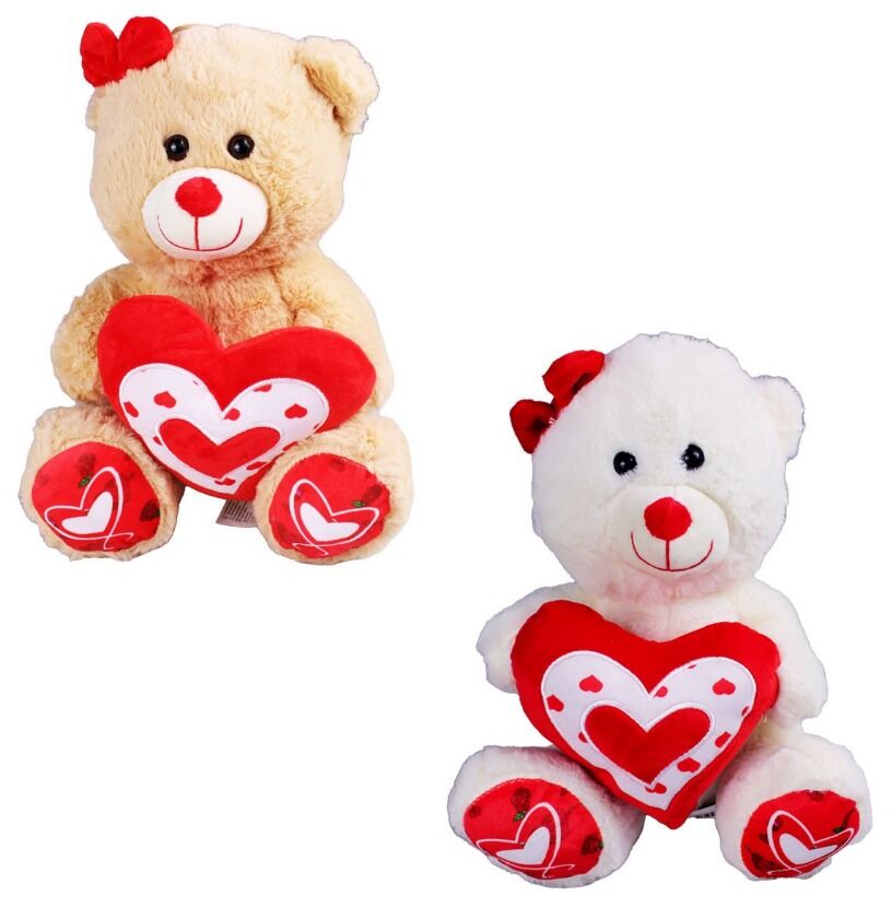 30 CM KALPLİ KIRMIZI TOKALI AYI KL.24