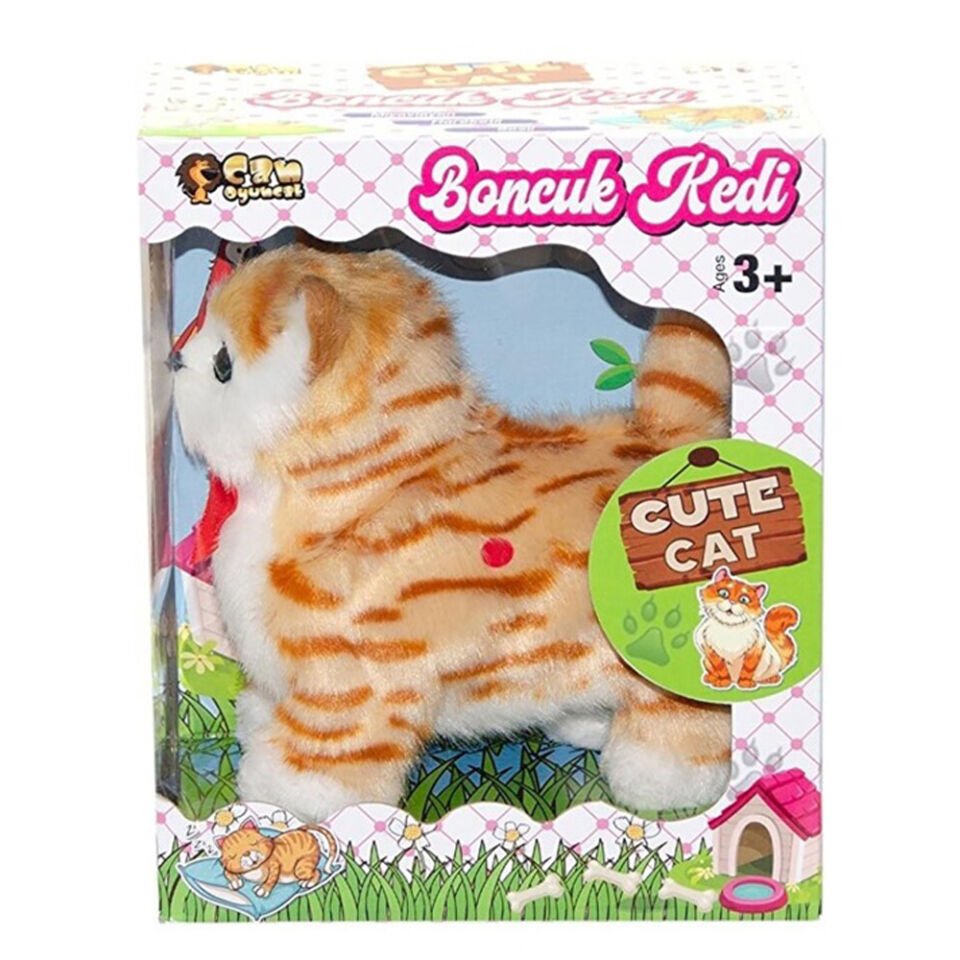 KUTUDA PİLLİ BONCUK KEDİ KL.18