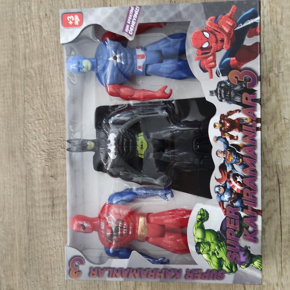 KUTUDA 3 LÜ KAHRAMANLAR KÜÇÜK  (MAVİ) KL.78