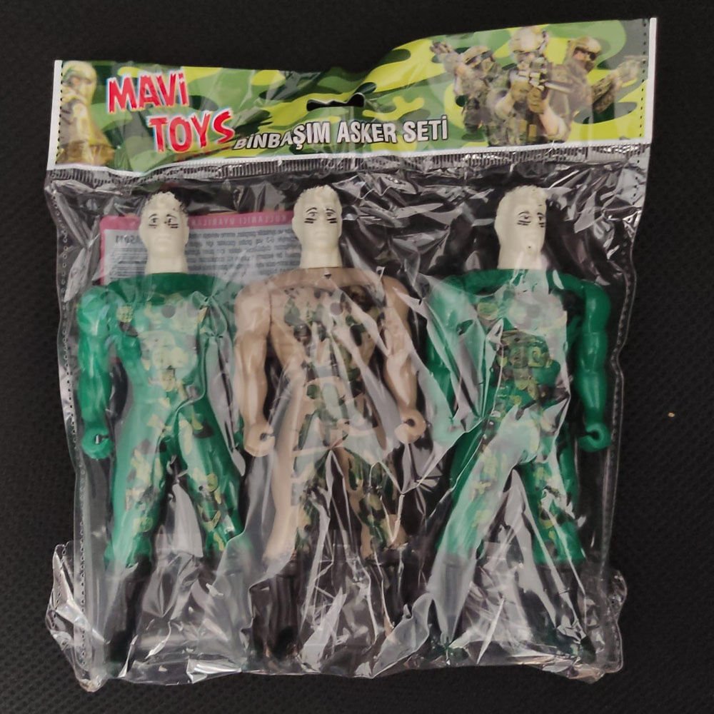 POŞETTE 3 LÜ ASKER SET (MAVİ TOYS) KL.132