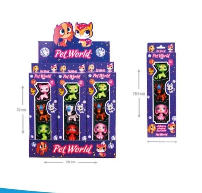 PET WORLD KUTUDA 3 LÜ HAYVAN SETİ PK:12 KL.144