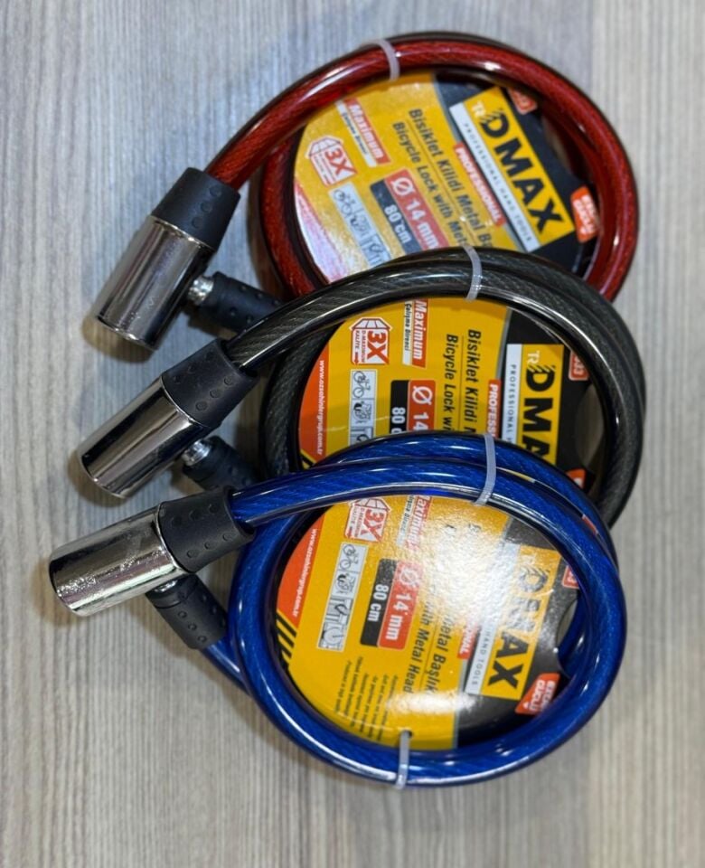 BİSİKLET KİLİDİ METAL BAŞLIKLI KL.80