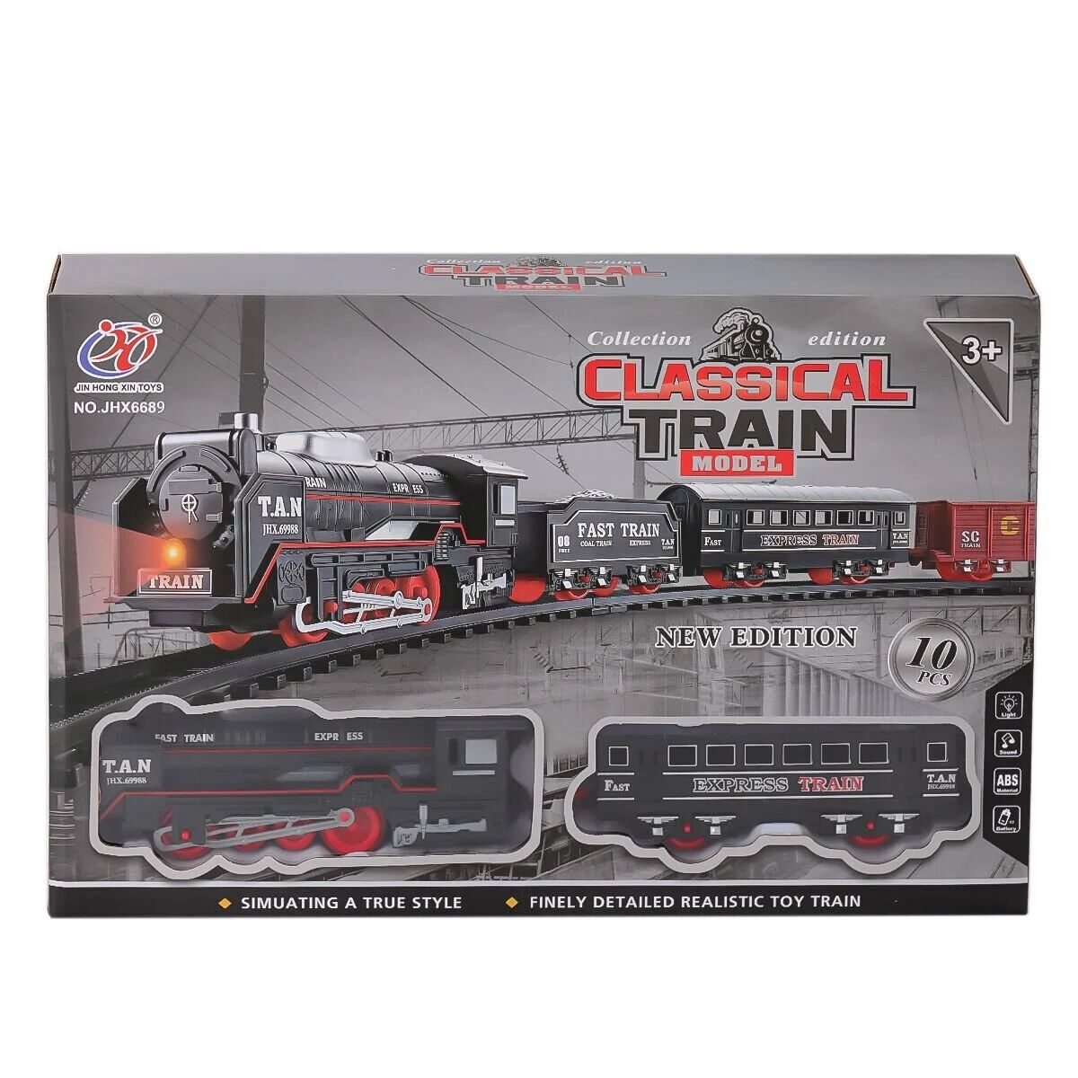 KUTUDA 10 PARÇA PİLLİ KLASİK TREN KL.24